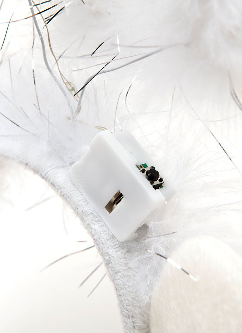 韓國 OZKIZ - 白雪天使洋裝(附發光髮飾)-白