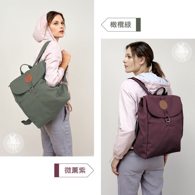 德國 Lassig - 活力簡約後背媽媽包-橄欖綠-含尿布墊+推車掛勾+保溫瓶收納包