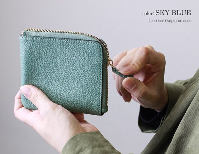 日本 LIZDAYS - 真皮迷你超輕巧拉鍊短夾-芥末黃 (11x9.5x1.5cm)