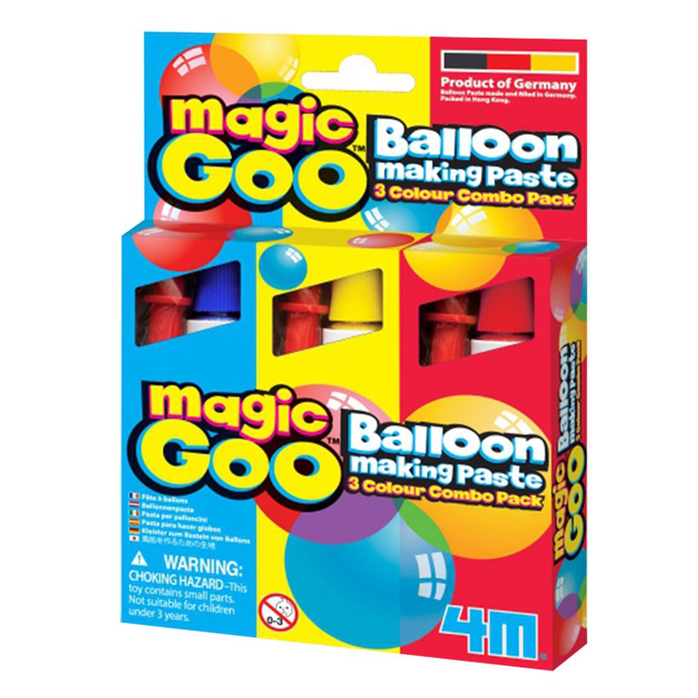 香港4M創意玩具 - 【好好玩欲罷不能三入組】魔法泡泡 Magic Goo-一組三色