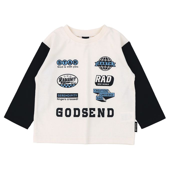 日本 ZOOLAND - [推薦]定番印花薄長袖上衣-紅花-粉橘