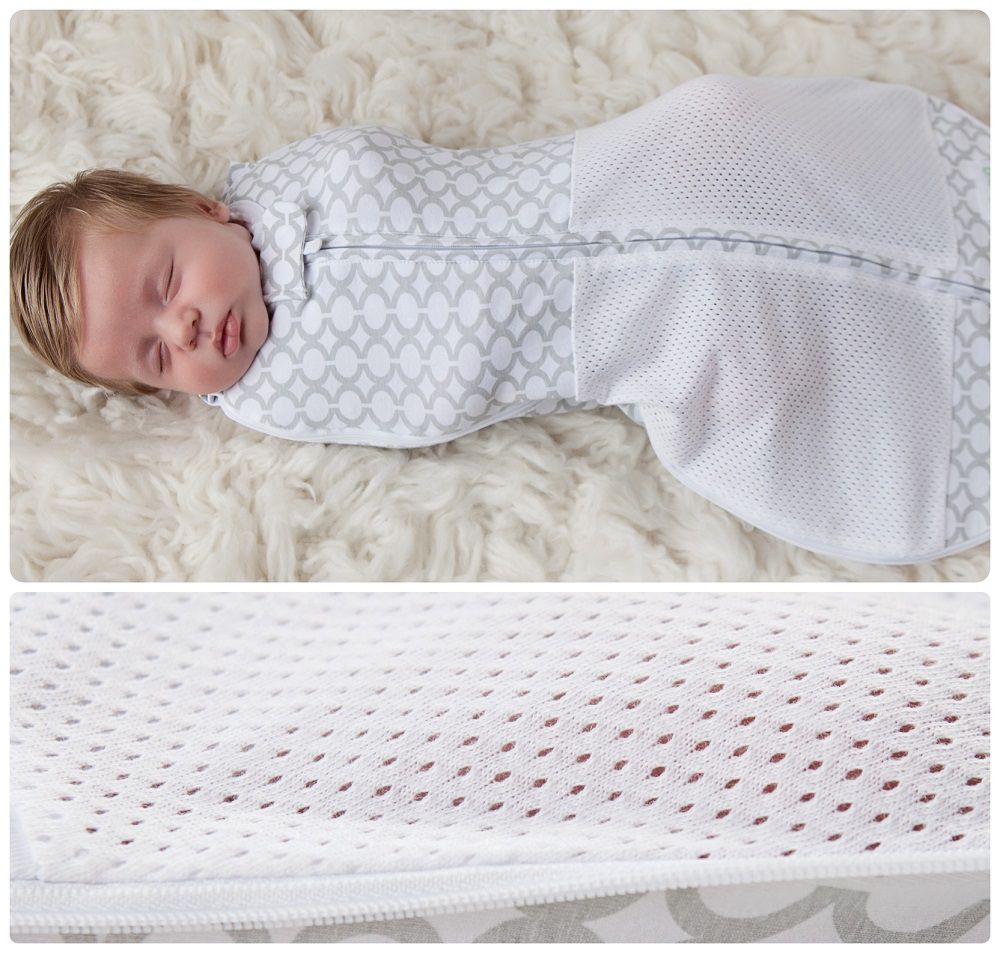 Woombie - 成長包巾-四季款-純白點點 (單入)-0-18m