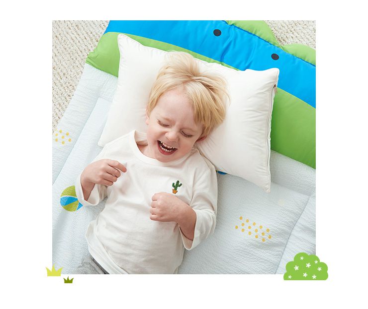 美國 Milo & Gabby - 動物好朋友-可水洗防蹣枕心+枕套組-Nancy花匠貓咪 (mini枕-1歲以上)