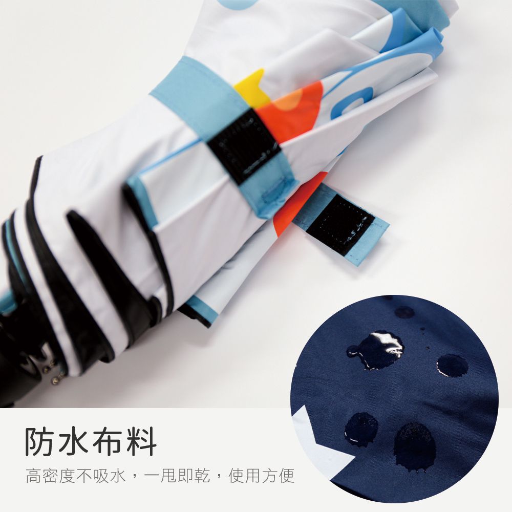 哆啦a夢【淺藍大臉】一按即開 自動傘 雨傘 摺疊傘 晴雨兩用傘 抗UV傘