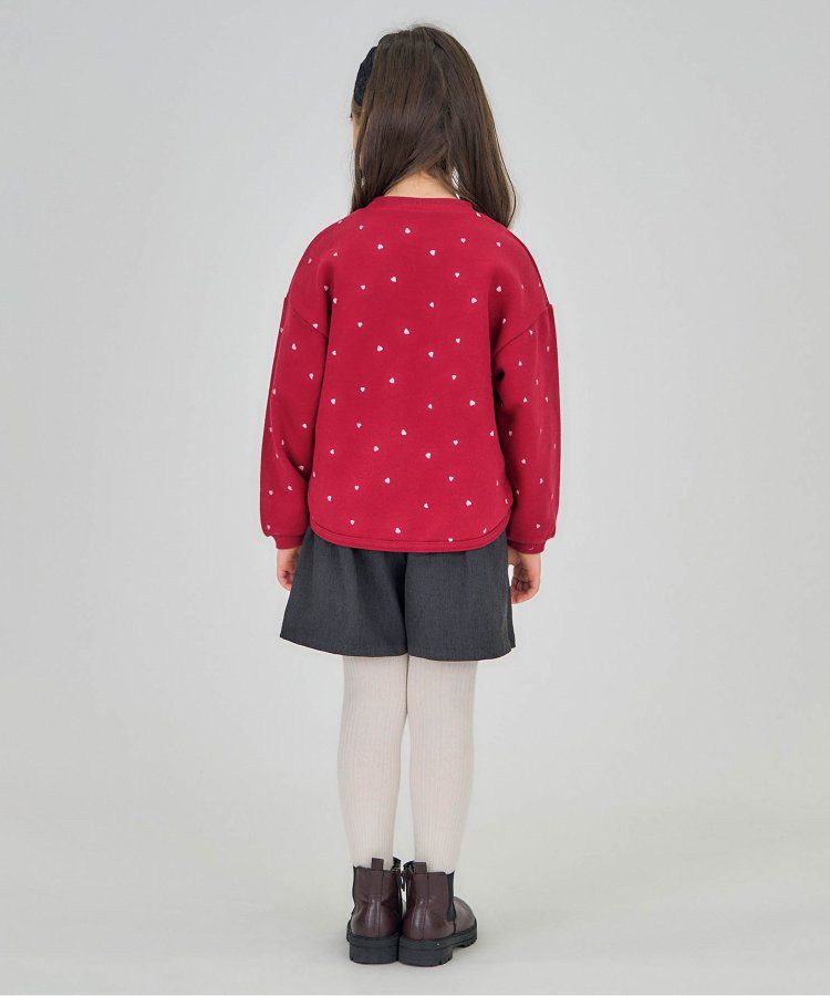 日本 apres les cours - [好評新色]圓領百搭裏毛長袖上衣-彩色愛心-象牙