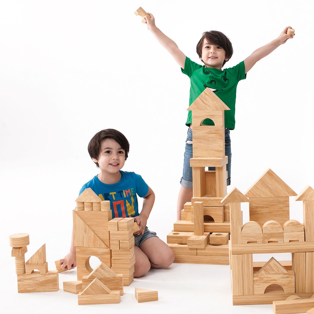 Weplay - 軟質木紋積木-152件-厚4cm