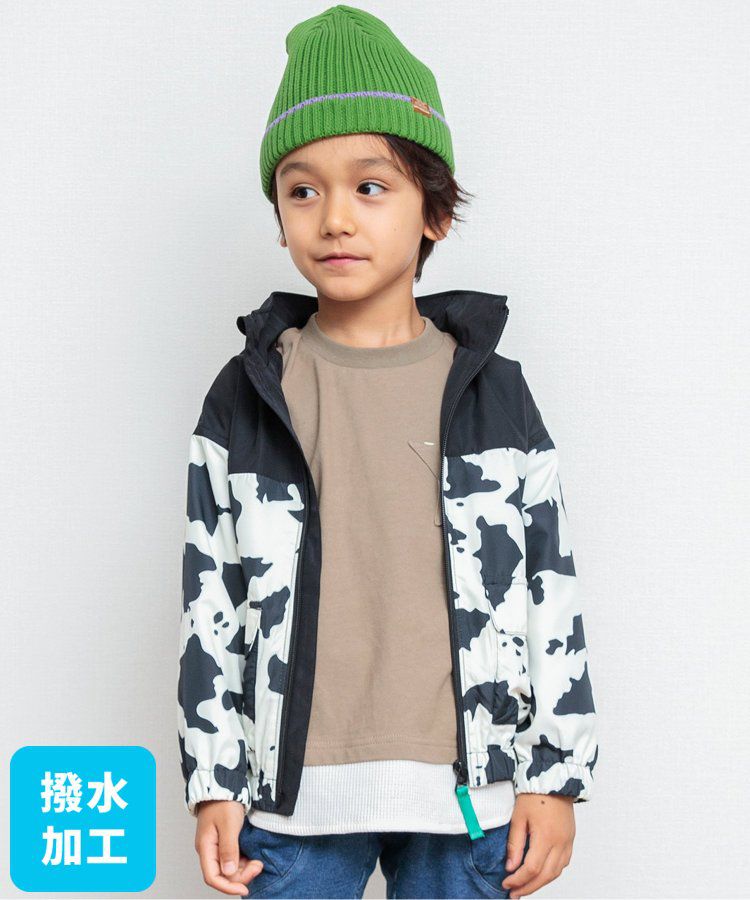 日本 BREEZE - 潑水加工 繽紛連帽防風外套-萊姆