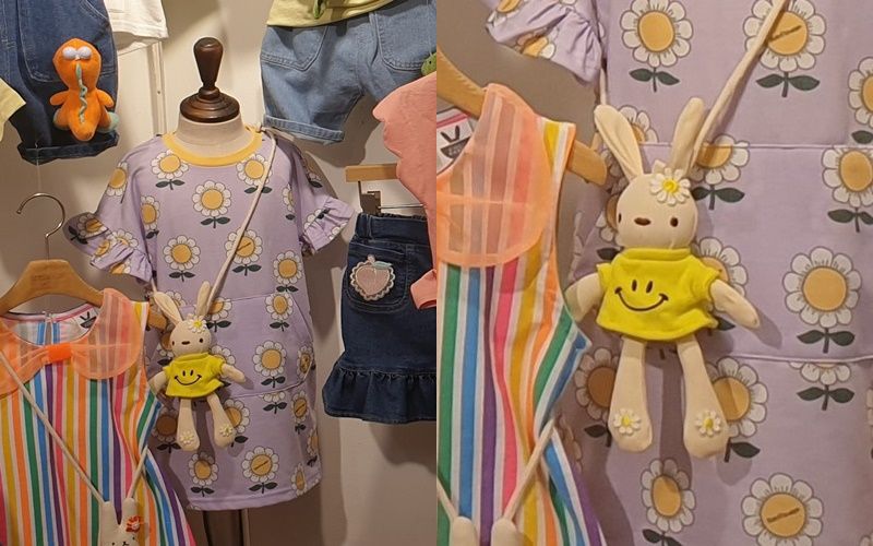 韓國 Coco rabbit - 兔子娃娃太陽花洋裝-粉紅