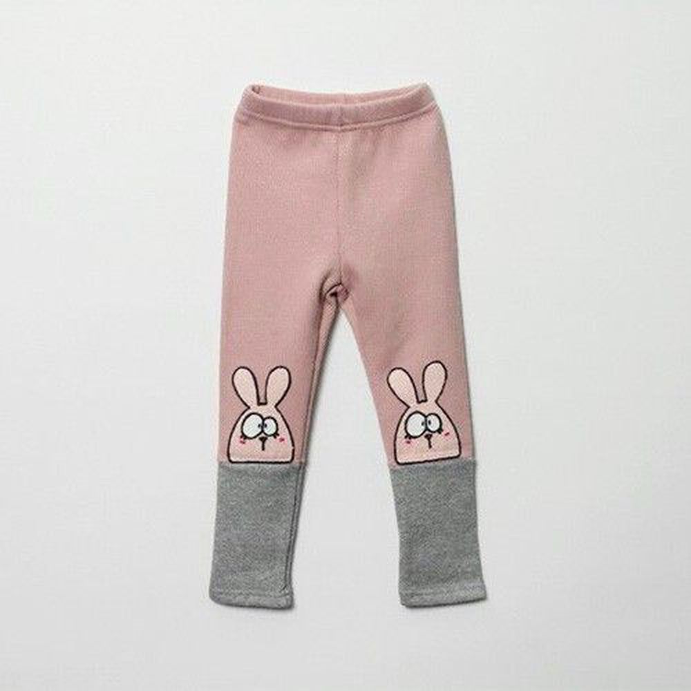韓國 Coco Rabbit - 刷毛兔子內搭褲-粉紅