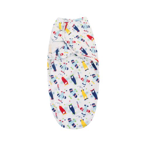 JoyNa - 嬰兒包巾 懶人包巾 可調式簡易包巾-彩色飛機