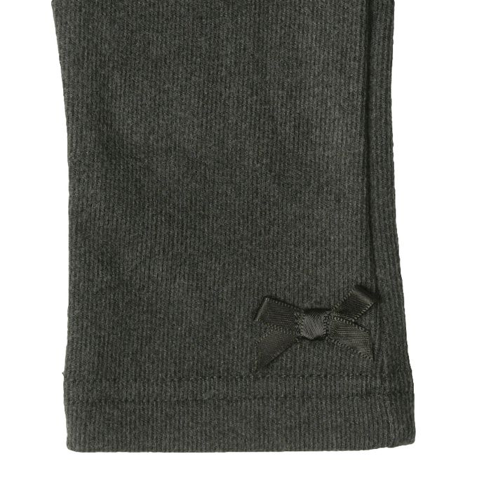 akachan honpo - 10分內搭褲-彈性雙面羅紋-深灰色