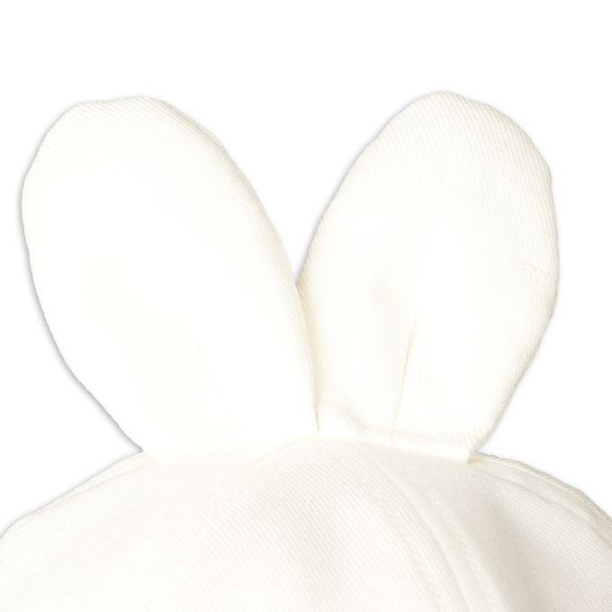 akachan honpo - 寬簷帽-兔耳 小花-米白色