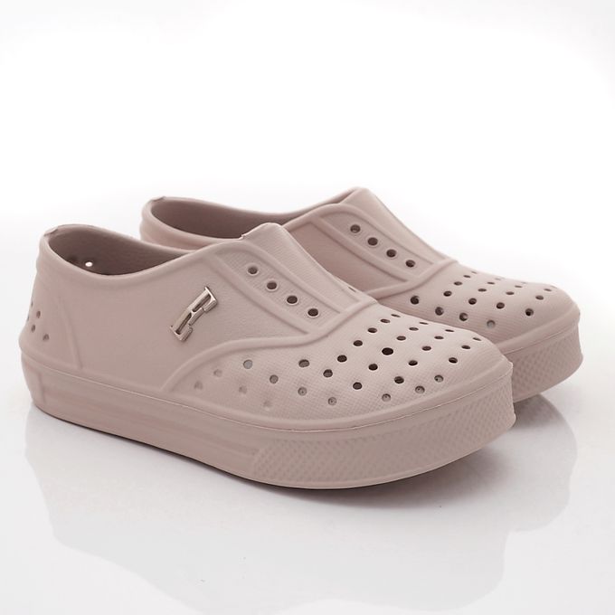 ELLE - 台灣製ELLE洞洞輕便休閒鞋-K233772奶茶(中小童段)-洞洞鞋-奶茶