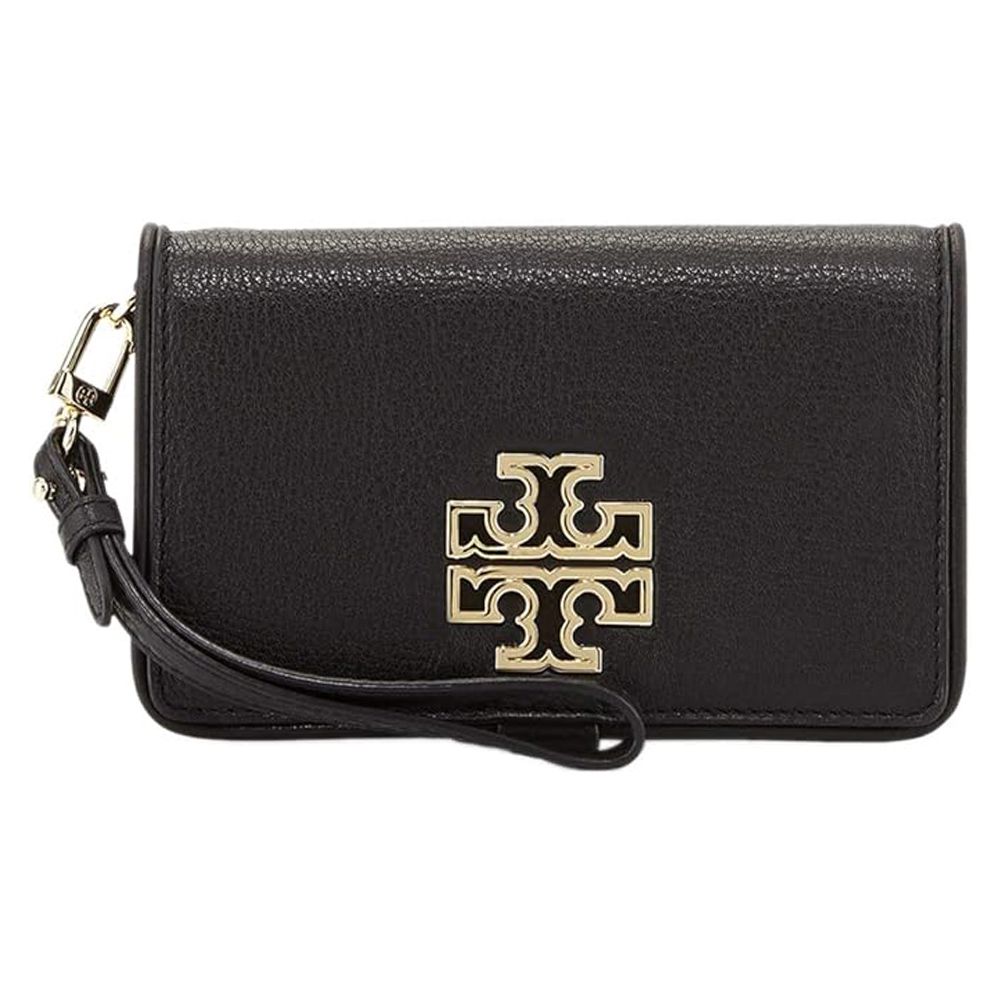 TORY BURCH - 雙T-LOGO皮革手拿包 (黑)