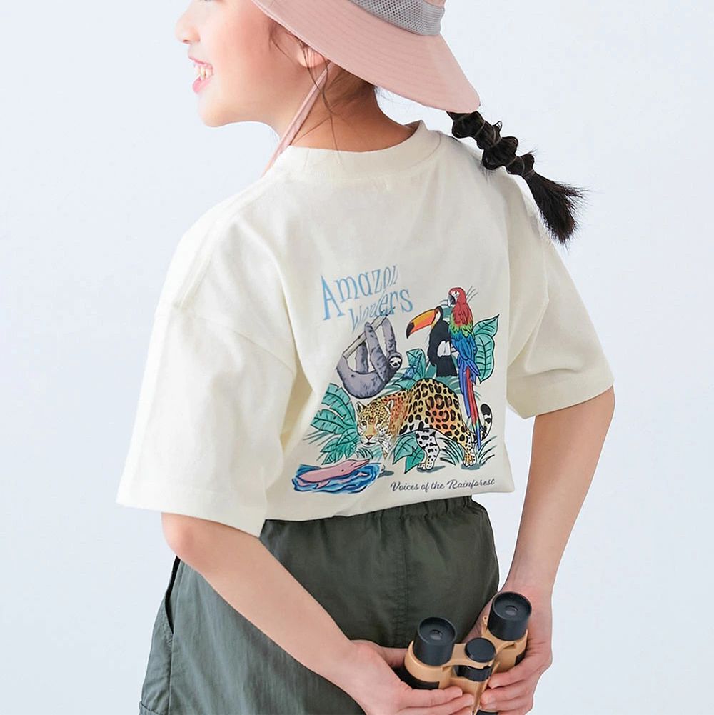 世界旅行系列 短袖上衣(小孩)-亞馬遜-白