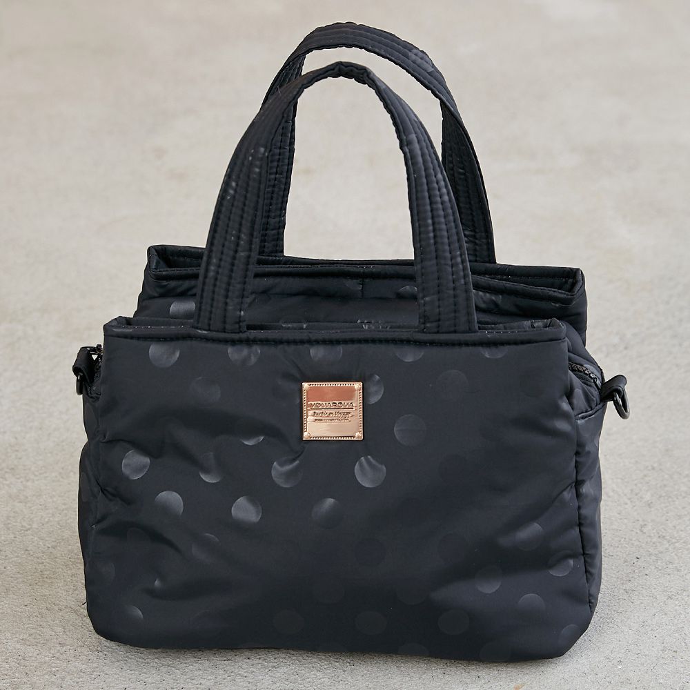 VOVAROVA - 優雅雙用包-SHINY DOTTY 黑-黑 (28cmx17.5x19cm)