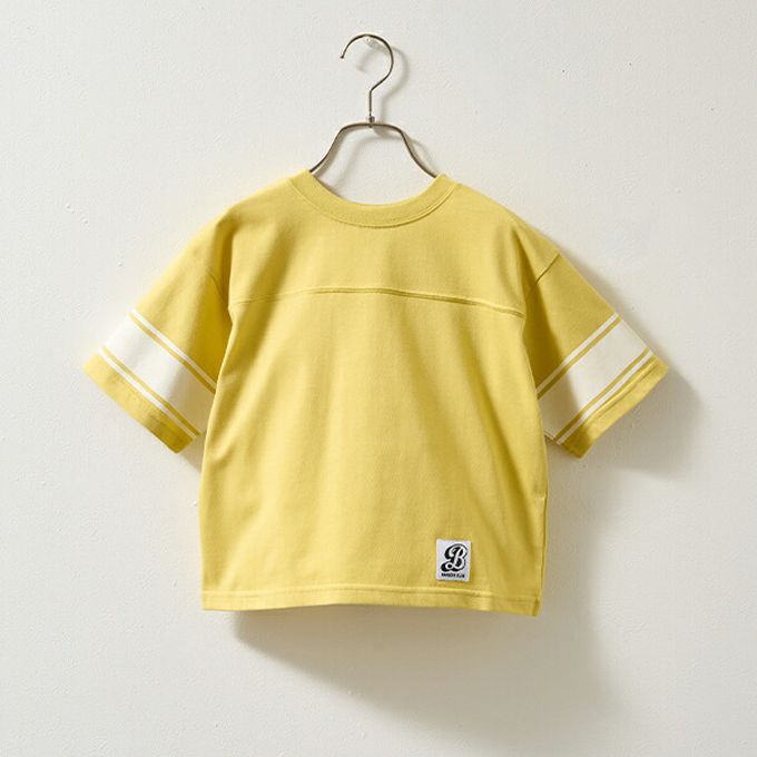 日本 b-ROOM - 正反都OK 落肩線條短袖上衣-深棕