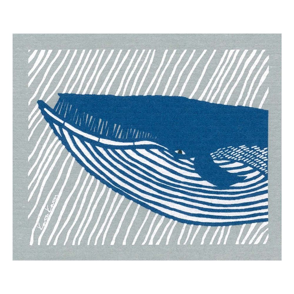日本代購 - 德國製 北歐風環保高吸水海綿抹布/吸水巾-katakata系列-悠遊鯨魚