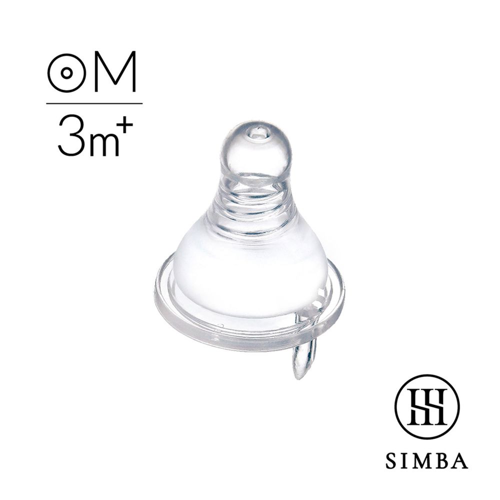 Simba 小獅王辛巴 - 超柔防脹氣標準圓孔奶嘴(M孔1入)