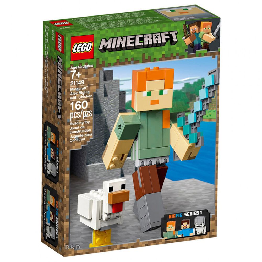 樂高 LEGO - 樂高 Minecraft Micro World 系列 - Minecraft™ Alex BigFig with Chicken 21149-160pcs