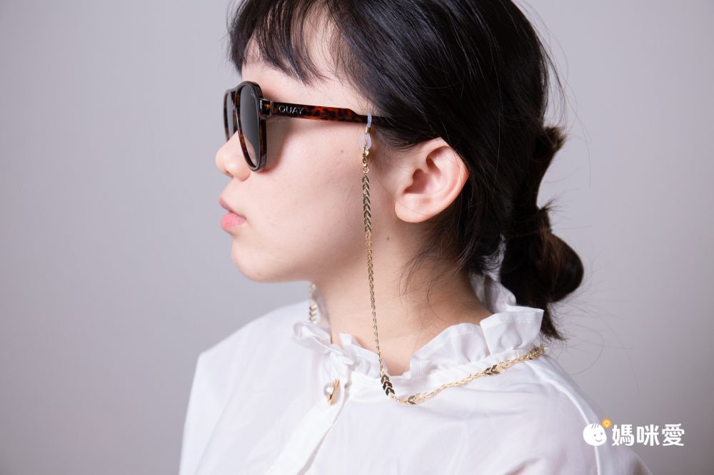 拉丁美洲低調奢華設計款金屬口罩項鍊/口罩鍊/掛繩/眼鏡掛鍊-金屬鏈-E-葉型鏈-60cm