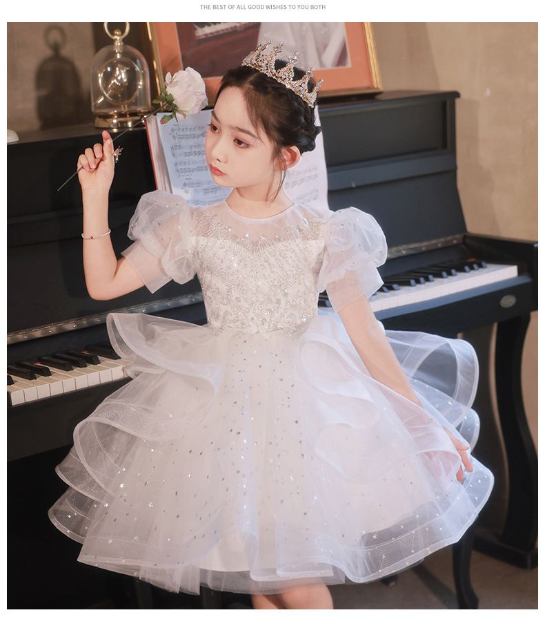 公主風立體紗裙禮服-長裙款-白色