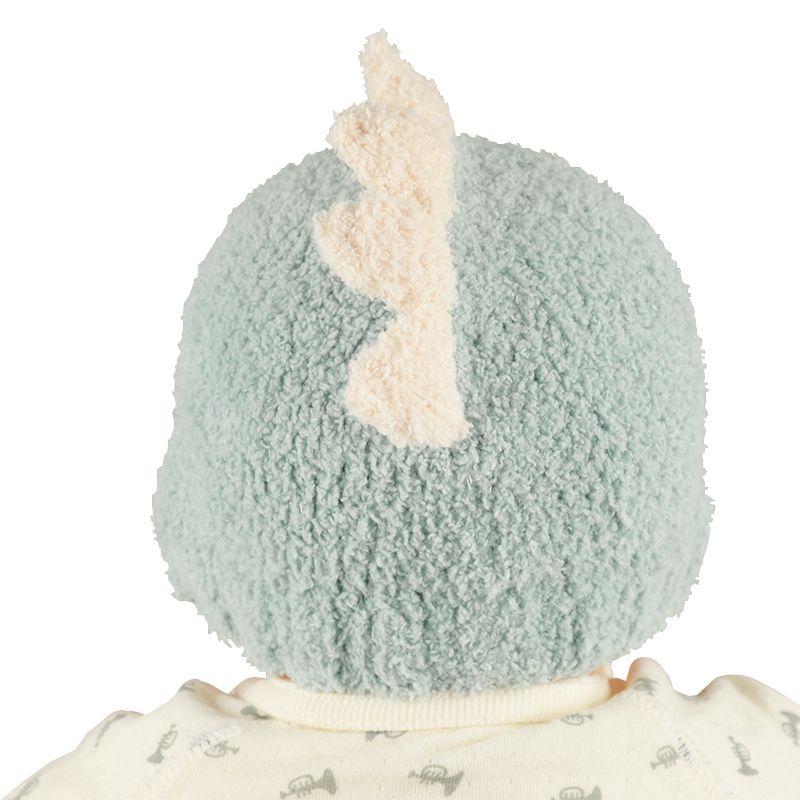 akachan honpo - 毛茸茸尖尖針織帽-恐龍-藍色