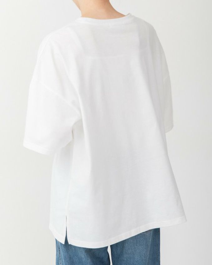 日本 gleam - 燙金光澤廓形寬版天竺棉短袖T恤-銀x炭灰