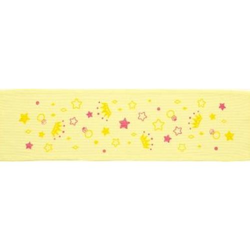 日本 MARNA - 日本製 兒童專用柔軟搓澡巾-皇冠星星-黃 (約20x83cm)