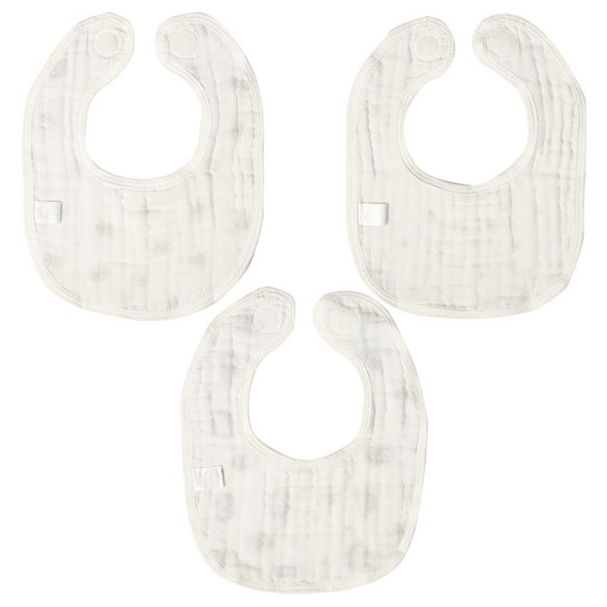 akachan honpo - 6層棉紗圍兜3件組-米白色 (70~95cm)