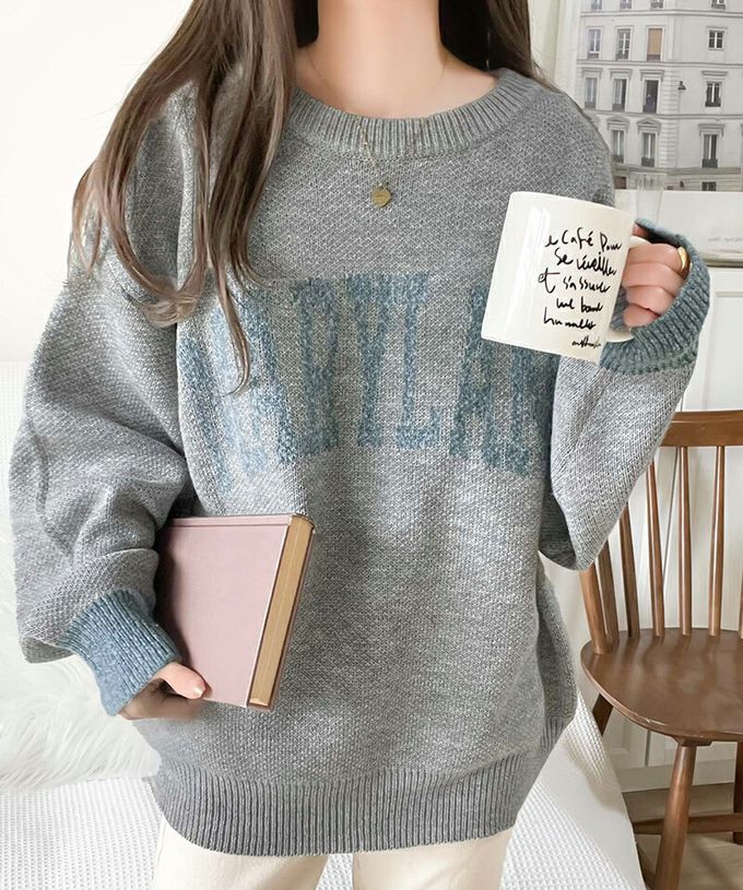 日本 Classical Elf - Java 前後2way袖配色厚針織上衣-棕