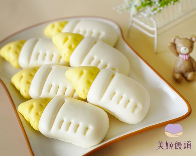 美姬饅頭 - 奶瓶鮮乳造型饅頭-35g*6顆