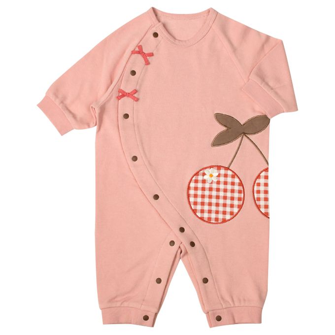 akachan honpo - 長袖兔裝 翻身神隊友-彈性材質-桃色