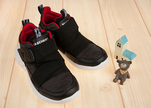 SKECHERS - HYDRUS_Z型經典黑色兒童機能運動鞋