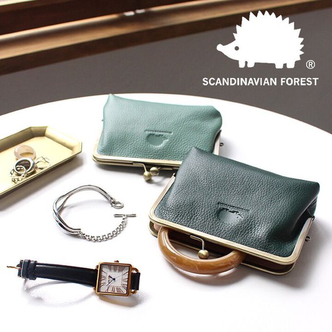 日本 LIZDAYS - 北歐風口金質感真皮錢包/收納包-卡其棕 (13x10.5cm)