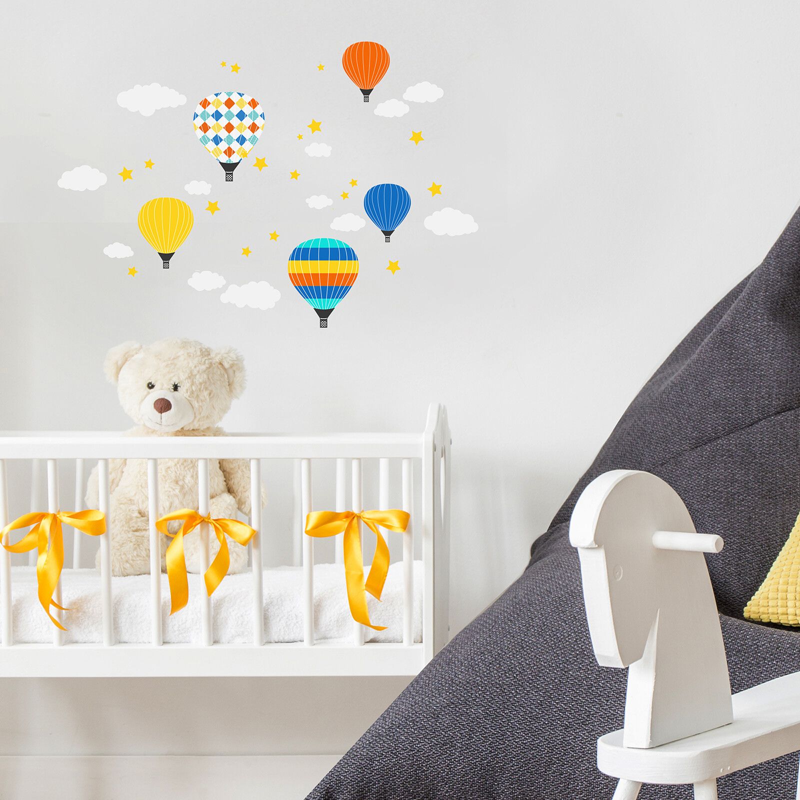 日本 TOKYO STICKER - 日本製 質感無邊框壁貼 [基本款]-熱氣球嘉年華 (A4)