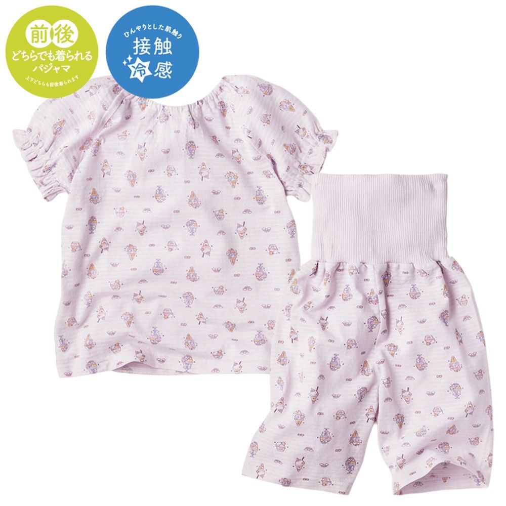 短袖家居服 穿衣練習-套頭式 冰品-紫色