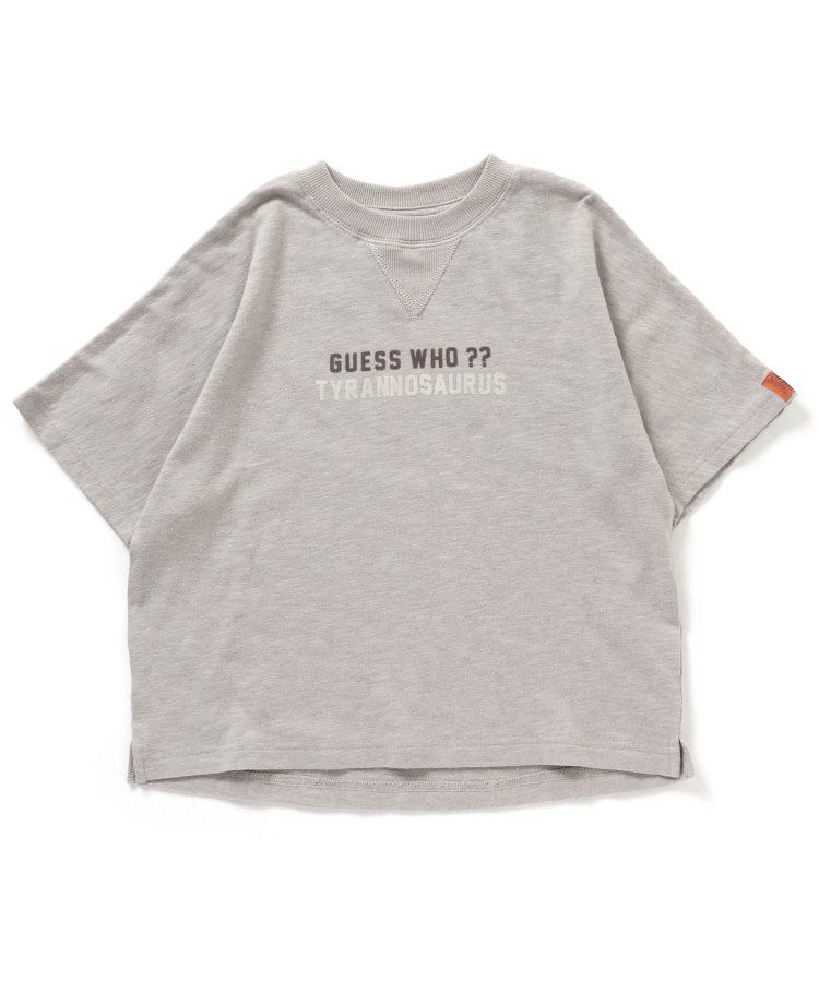 日本 BREEZE - 聯名款 恐龍骨骼剪影短袖上衣-灰