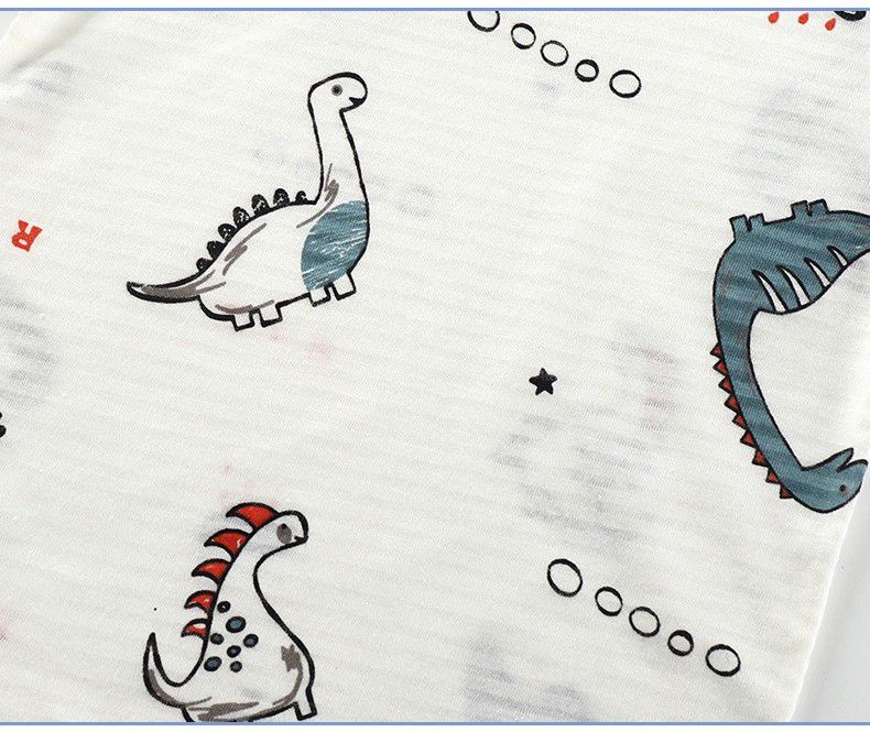 超薄款竹節棉睡衣家居服短袖套裝-小鹿森林