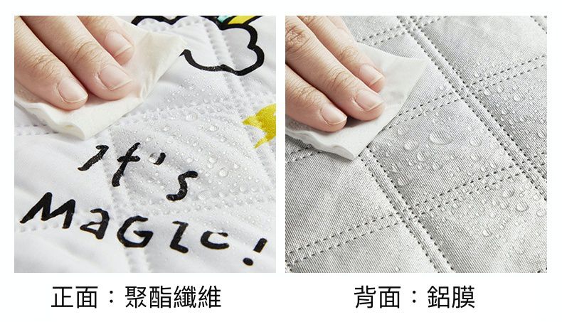 防潑水加厚便攜沙灘野餐墊(可機洗)-快樂星球-白色 (200x145cm)