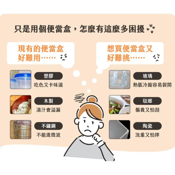 KOM - 一器盒成 可微波不鏽鋼便當盒-豆沙粉/香芋紫/珍珠黑