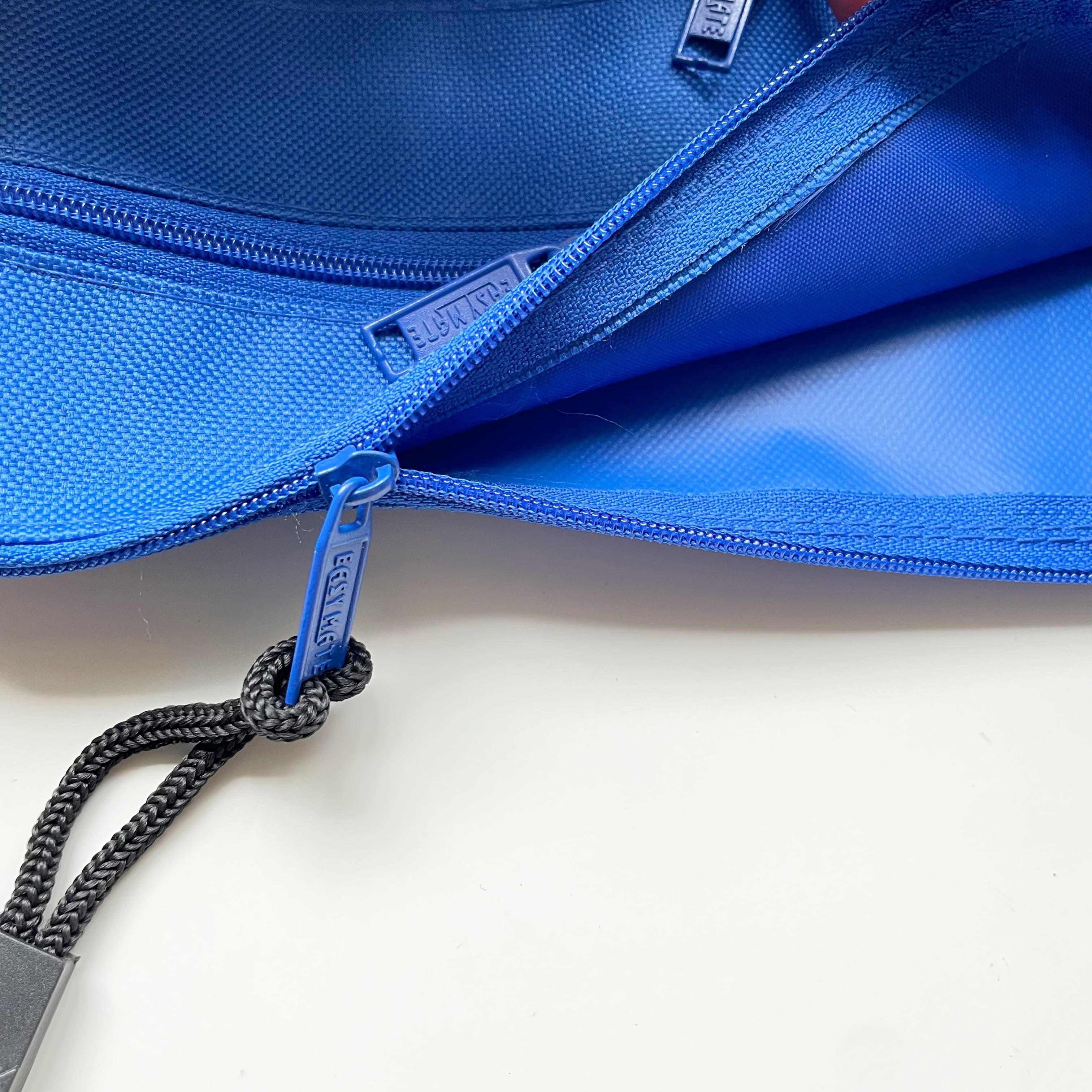 理理 liil - 紋理三拉鏈收納文件袋-風鈴藍 (M-250x190x45mm)