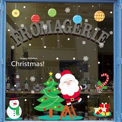 JB Design - 時尚壁貼-聖誕老公公爬樓梯 (70cm*50cm)