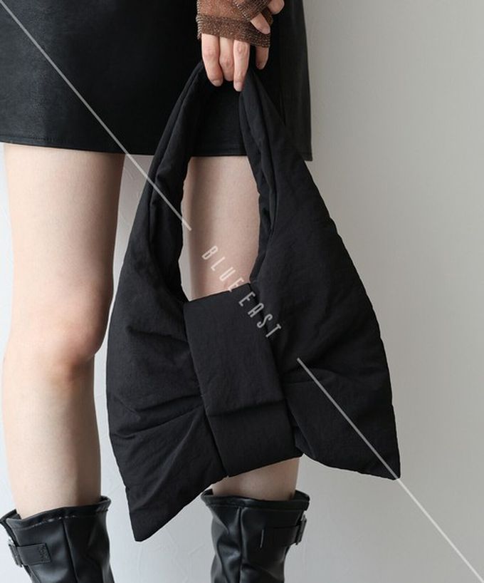 日本 BLUE EAST - 大蝴蝶結造型柔軟2way側背/手提包-黑