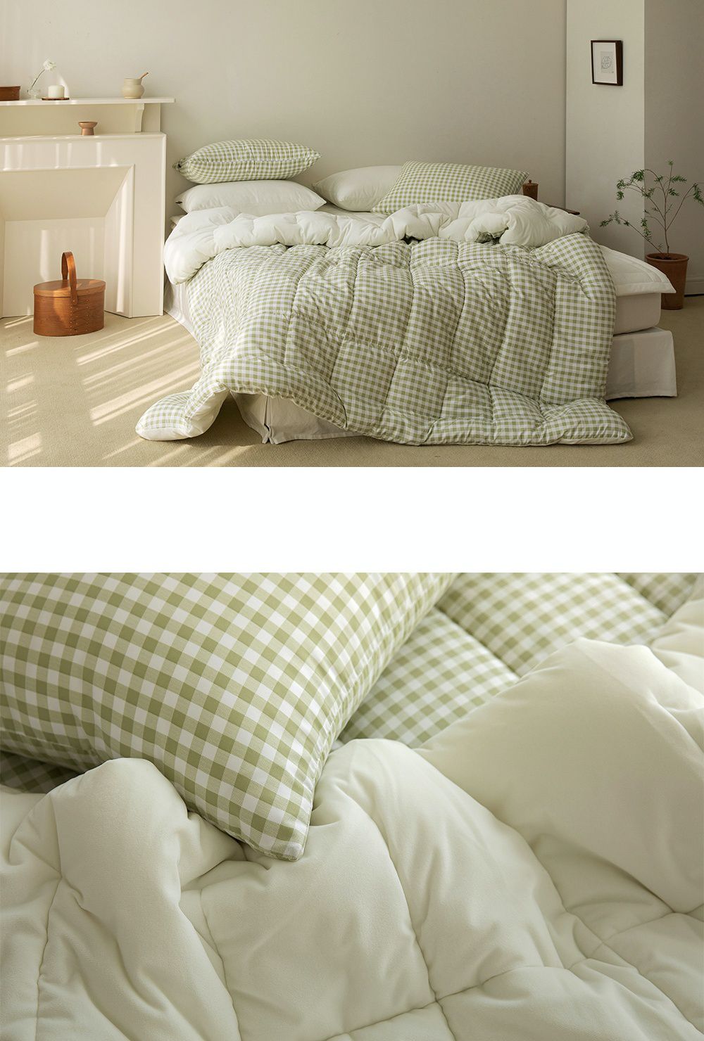 韓國 Maatila - 可水洗超細纖維桃皮感棉被(冬被)-綠茶果凍