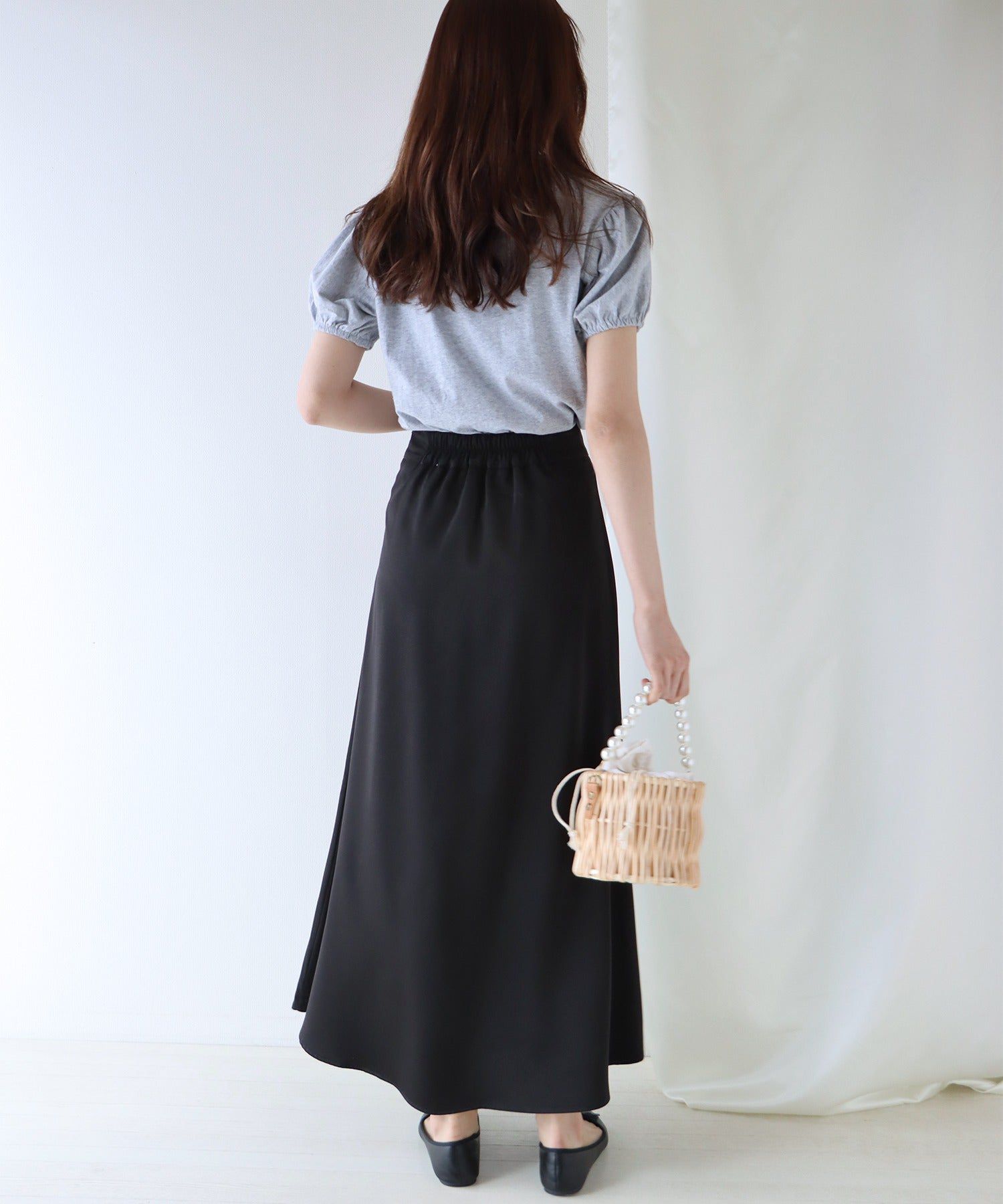 日本 BLUE EAST - [熱銷推薦] 甜美百搭修身剪裁長裙-果綠