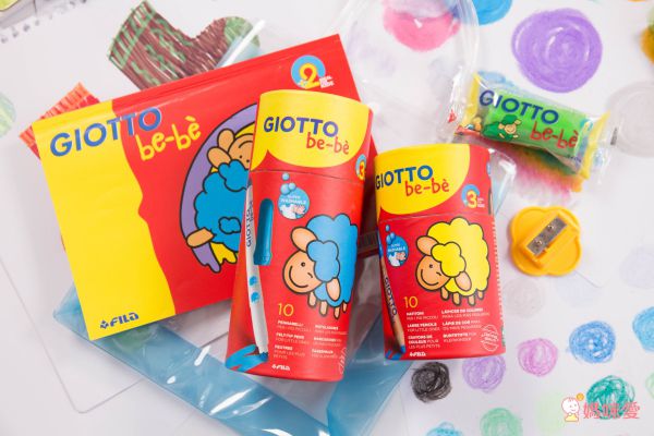 義大利GIOTTO - 【獨家超值組】可洗式寶寶木質蠟筆10色(附筆削)+可洗式寶寶彩色筆10色+贈收納袋、著色本、黏土50g