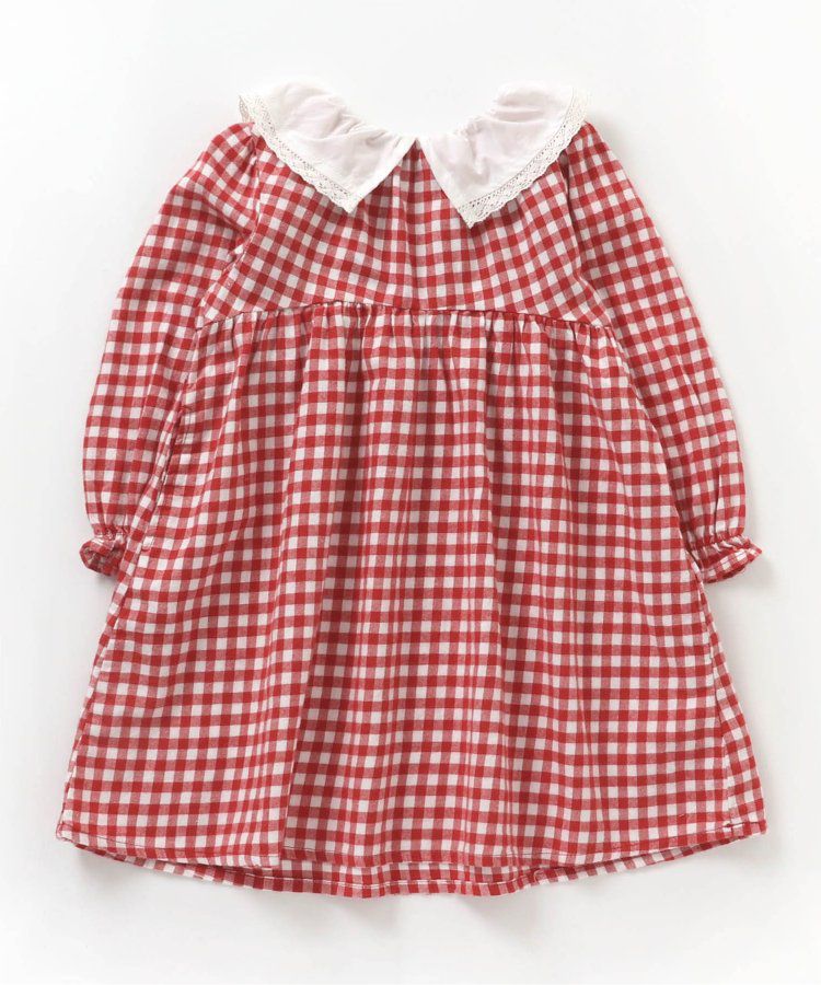 日本 apres les cours - 少女系滿版印花定番長袖洋裝-碎花-暖黃