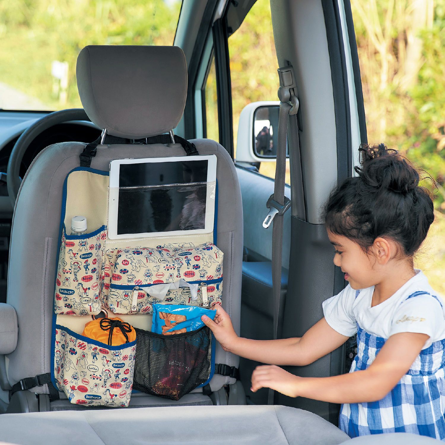 日本千趣會 - 迪士尼 多功能車用椅背收納袋-玩具總動員 (34×47cm)