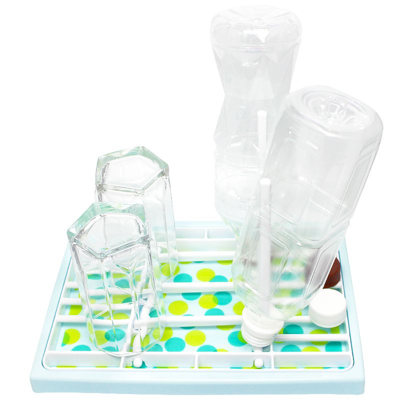 akachan honpo - 奶瓶 學習水杯用瀝水盤 濾網可拆-點點